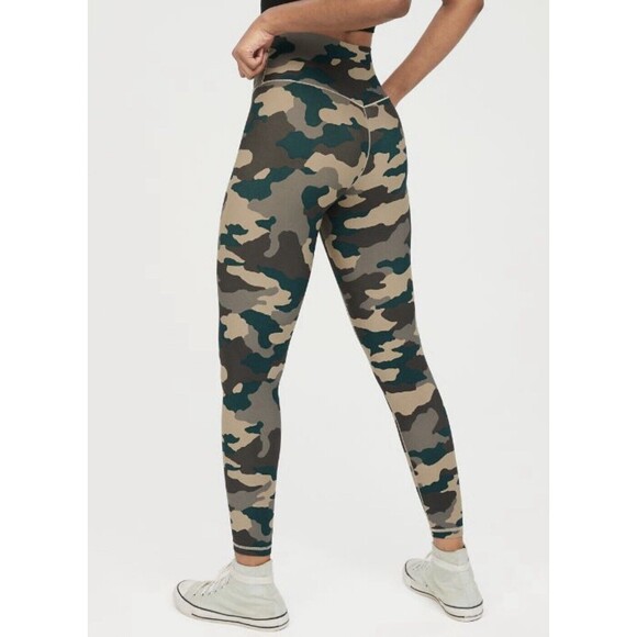 AERIE Crossover Waist Real Me 7/8 Green Camo Leggings SMALL SHORT‎ NWT - Picture 2 of 11